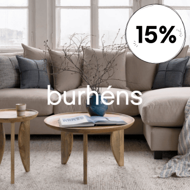 15% rabatt på Burhéns